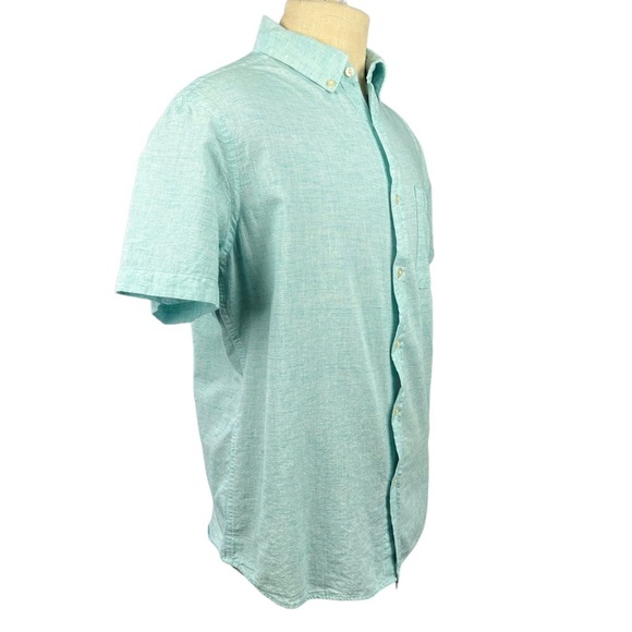 Sonoma Men's Green Button‎ Down Shirt Short Sleeves Sz Large - Picture 2 of 7